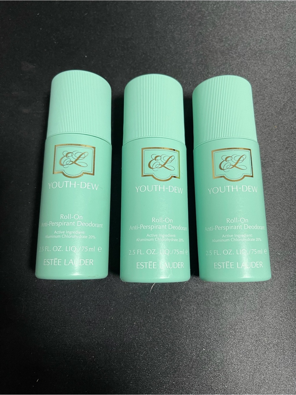 Estée Lauder Youth Dew Roll-On Anti-Perspirant Deodorant 2.5 oz each New, 3 Pack